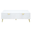 Gaines Rectangular Coffee Table , White High Gloss Finish Acme