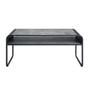 Raziela Rectangular Coffee Table , Concrete Gray & Black Finish Acme