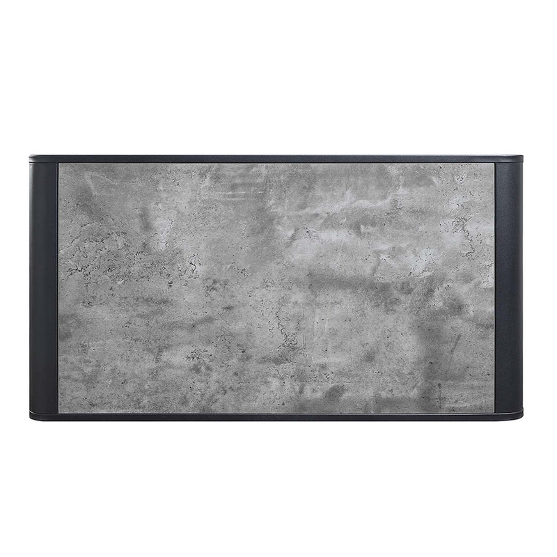 Raziela Rectangular Coffee Table , Concrete Gray & Black Finish Acme