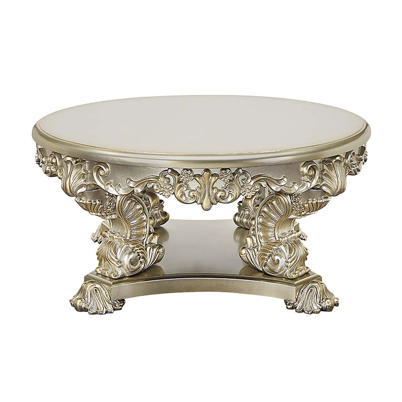 Sorina Round Coffee Table, Antique Gold Finish Acme