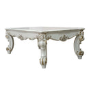 Vendome II Rectangular Table w/Scrolled Leg, Antique Pearl Finish Acme