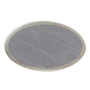 Kasa Oval Coffee Table, Sintered Stone Top & Champagne Finish Acme