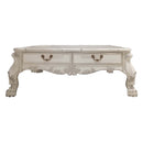 Dresden Rectangular Coffee Table , Bone White Finish Acme