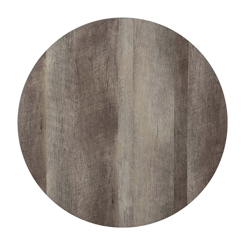 Zudora Round Coffee Table, Antique Oak & Black Finish Acme