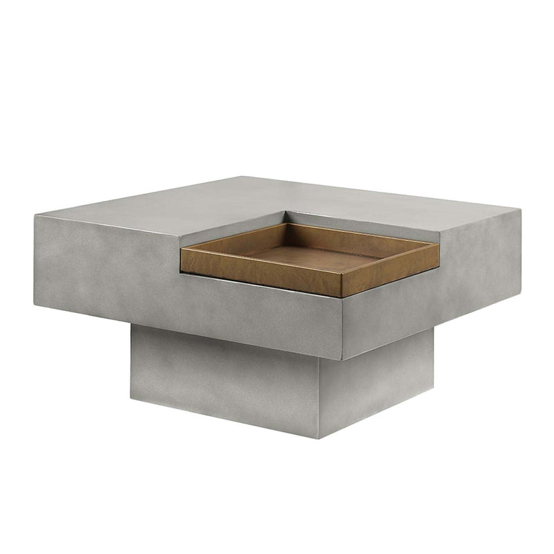 Kailano Rectangular Coffee Table , Weathered Gray Finish Acme