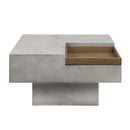 Kailano Rectangular Coffee Table , Weathered Gray Finish Acme