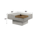 Kailano Rectangular Coffee Table , Weathered Gray Finish Acme