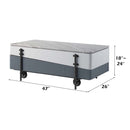 Wilkins Rectangular Coffee Table w/Lift Top, Gray & White High Gloss Finish Acme