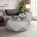 Hanniel Hexagon Coffee Table, Antique White Finish Acme
