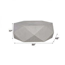 Hanniel Hexagon Coffee Table, Antique White Finish Acme