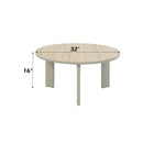 Ingram Round Coffee Table, Sintered Stone & Light Gray Finish Acme