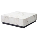 Fritzy Square Coffee Table, Engineered Stone Finish Acme