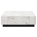 Fritzy Square Coffee Table, Engineered Stone Finish Acme