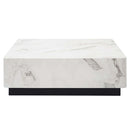 Fritzy Square Coffee Table, Engineered Stone Finish Acme