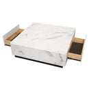 Fritzy Square Coffee Table, Engineered Stone Finish Acme