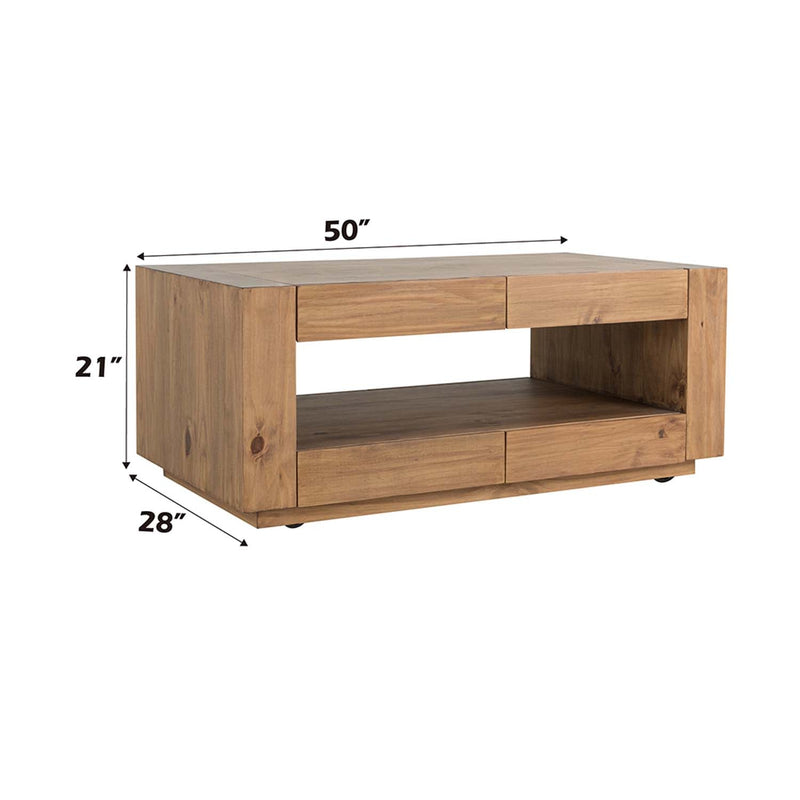 Harlan Rectangular Occasional Table , Brown Finish Acme