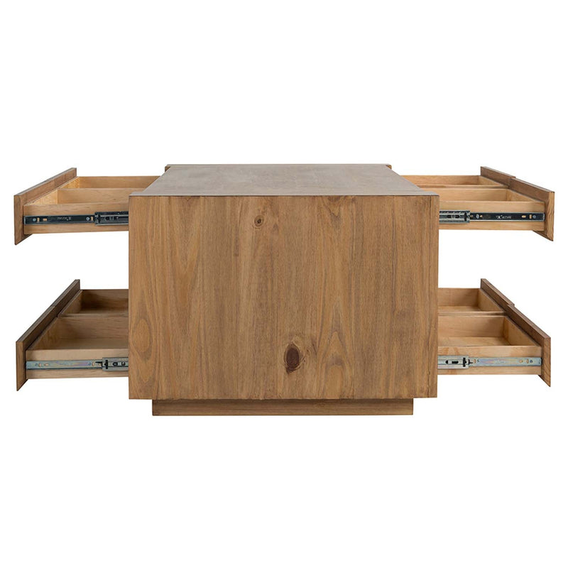 Harlan Rectangular Occasional Table , Brown Finish Acme