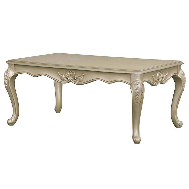 Libertee Rectangular Coffee Table , Champagne Finish Acme