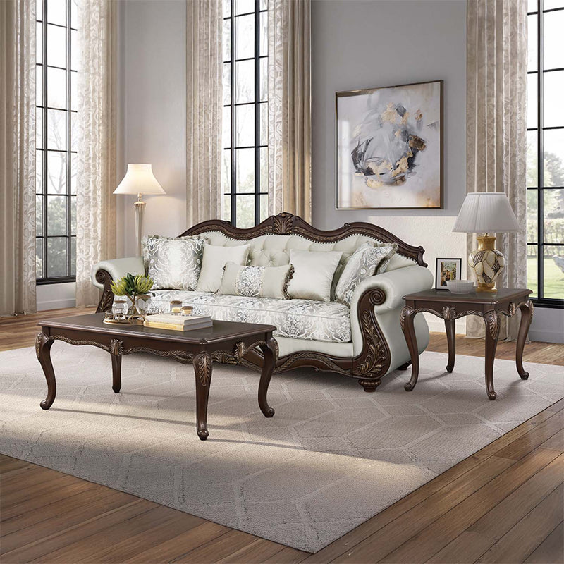 Pierce Rectangular Coffee Table , Cherry Finish Acme