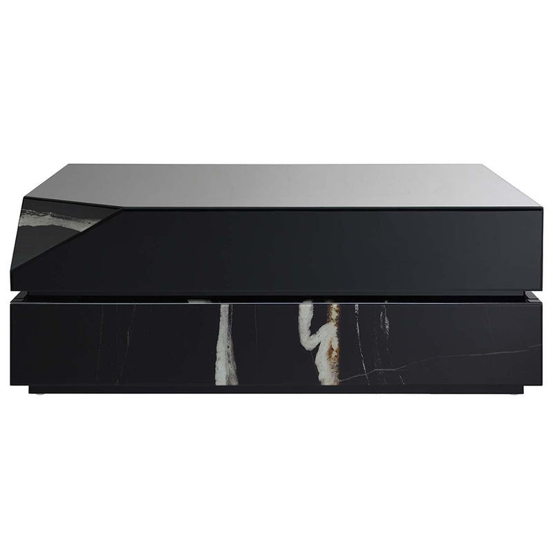 Drisana Rectangular Coffe & End Table , Black Mirrored Finish Acme