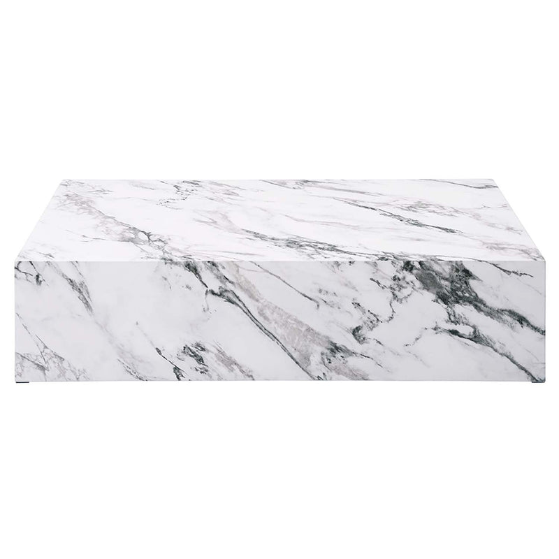 Fritzy Square Coffee Table, Engineered Stone Finish Acme