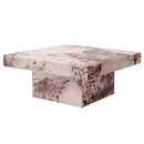 Fultan Square Coffee Table, Engineered Stone Finish Acme