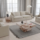 Fultan Square Coffee Table, Engineered Stone Finish Acme