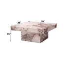 Fultan Square Coffee Table, Engineered Stone Finish Acme