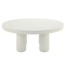 Sanat Round Coffee Table, White Finish Acme