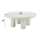 Sanat Round Coffee Table, White Finish Acme