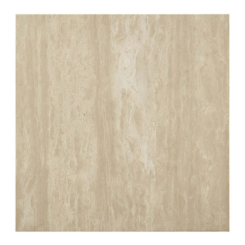 Deon Square Coffee Table, Beige Travertine Acme
