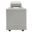 Emee Console w/USB, Gray Corduroy Acme