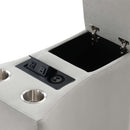 Emee Console w/USB, Gray Corduroy Acme