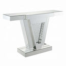 Nysa Console Table, Mirrored & Faux Crystals Acme