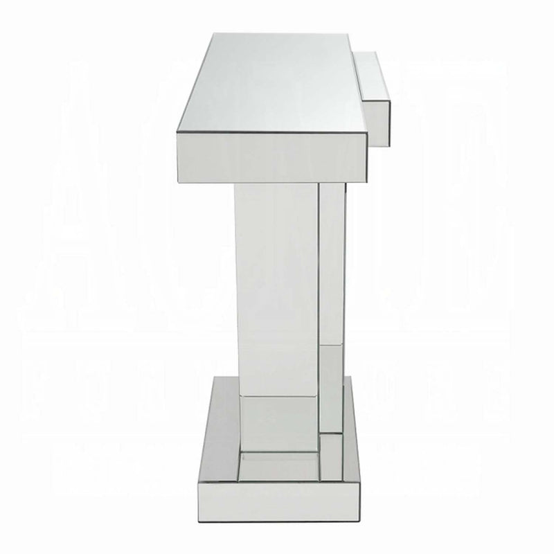 Nysa Console Table, Mirrored & Faux Crystals Acme
