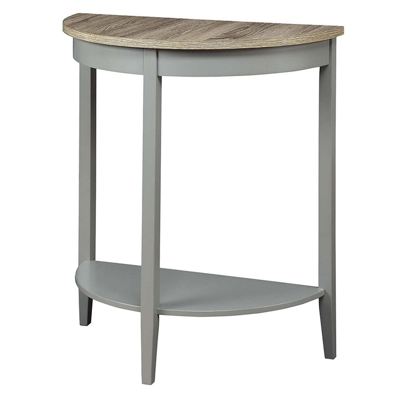 Justino Console Table, Natural Oak & Gray Finish Acme