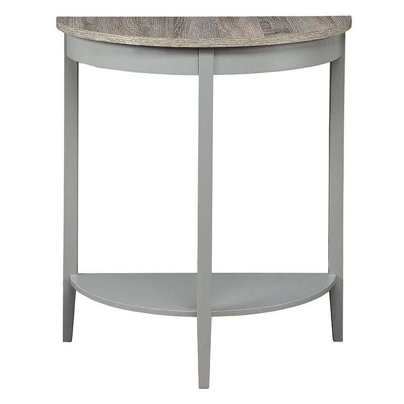Justino Console Table, Natural Oak & Gray Finish Acme