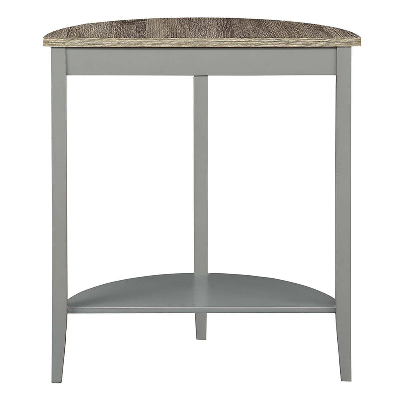 Justino Console Table, Natural Oak & Gray Finish Acme