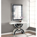 Nysa Console Table, Mirrored & Faux Crystals Acme