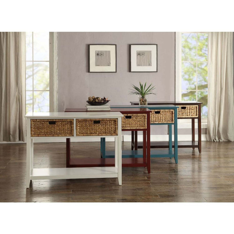 Flavius Console Table, White Finish Acme