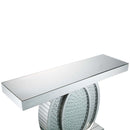 Nysa Console Table, Mirrored & Faux Crystals Acme