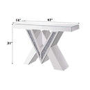 Noralie Console Table, Mirrored & Faux Diamonds Acme