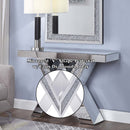 Noralie Console Table, Mirrored & Faux Diamonds Acme