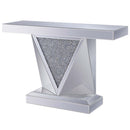 Noralie Console Table, Mirrored & Faux Diamonds Acme