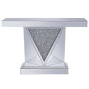 Noralie Console Table, Mirrored & Faux Diamonds Acme
