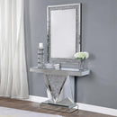 Noralie Console Table, Mirrored & Faux Diamonds Acme