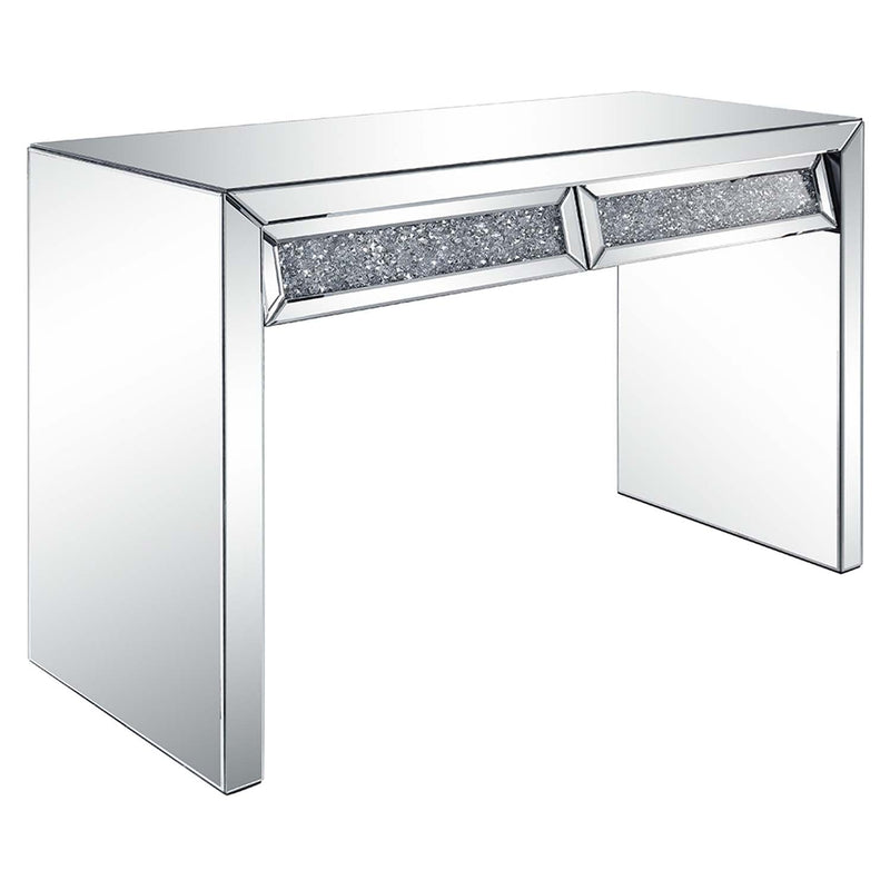 Noralie Console Table, Mirrored & Faux Diamonds Acme