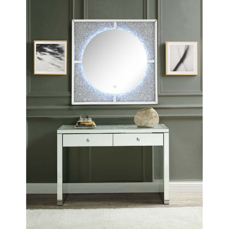 Noralie Console Table, Mirrored & Faux Diamonds Acme