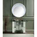 Nysa Console Table, Mirrored & Faux Crystals Acme