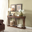 Garrison Console Table, Oak Finish Acme